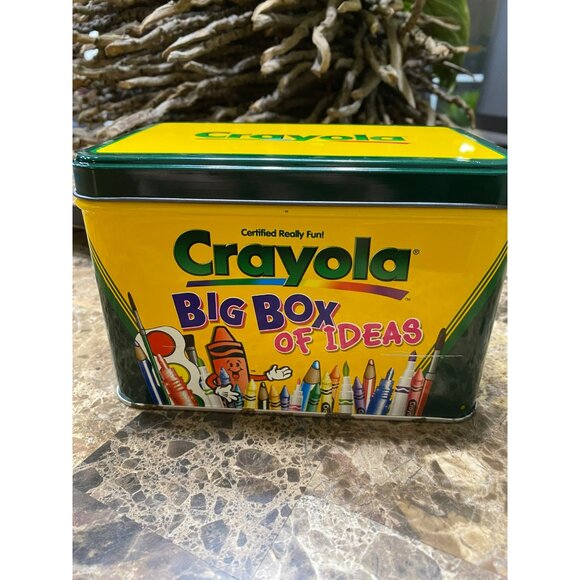 Vintage 1998 Crayola Big Box Of Ideas Crayons 112 Count Tin Collectors Edition - Picture 5 of 8